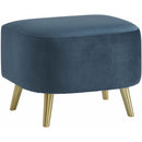  Elements International Trinity Ottoman In Broadway Navy IMAGE 1