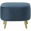 Elements International Trinity Ottoman In Broadway Navy IMAGE 2