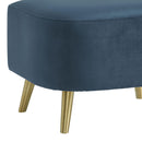  Elements International Trinity Ottoman In Broadway Navy IMAGE 3