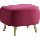  Elements International Trinity Ottoman In Broadway Red IMAGE 1