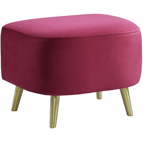  Elements International Trinity Ottoman In Broadway Red IMAGE 1