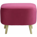  Elements International Trinity Ottoman In Broadway Red IMAGE 2