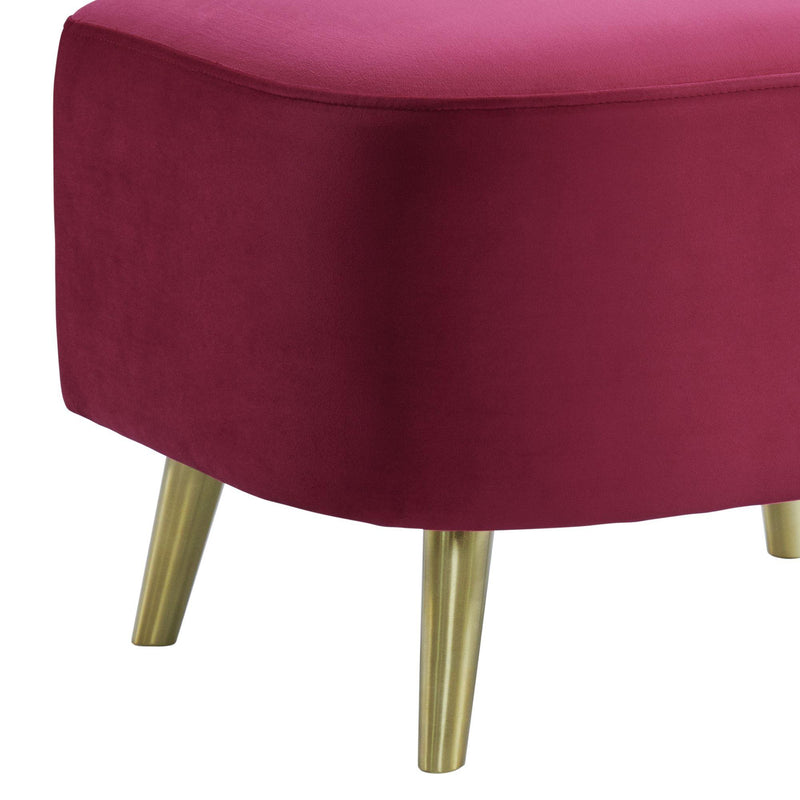  Elements International Trinity Ottoman In Broadway Red IMAGE 3