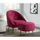  Elements International Trinity Ottoman In Broadway Red IMAGE 4