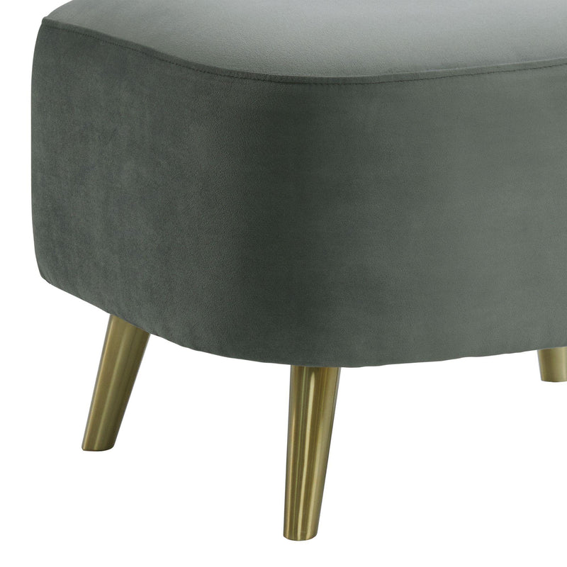  Elements International Trinity Ottoman In Broadway Gun Metal IMAGE 3