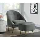  Elements International Trinity Ottoman In Broadway Gun Metal IMAGE 4