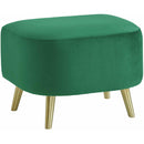  Elements International Trinity Ottoman In Broadway Emerald IMAGE 1