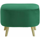  Elements International Trinity Ottoman In Broadway Emerald IMAGE 2
