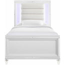  Elements International Twenty Nine Youth Twin Bed White IMAGE 2