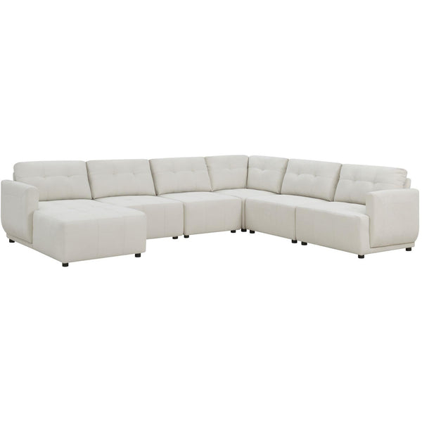  Elements International Armani LSF Chaise Modular 6 pc Sectional Natural IMAGE 1