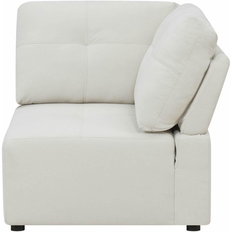  Elements International Armani LSF Chaise Modular 6 pc Sectional with Ottoman Natural IMAGE 9
