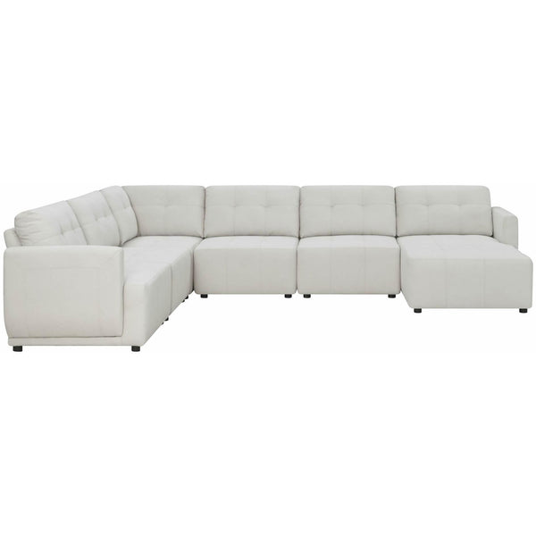  Elements International Armani RSF Chaise Modular 6 pc Sectional Natural IMAGE 1