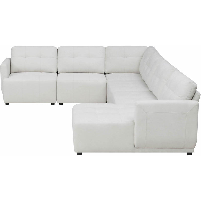  Elements International Armani RSF Chaise Modular 6 pc Sectional Natural IMAGE 2