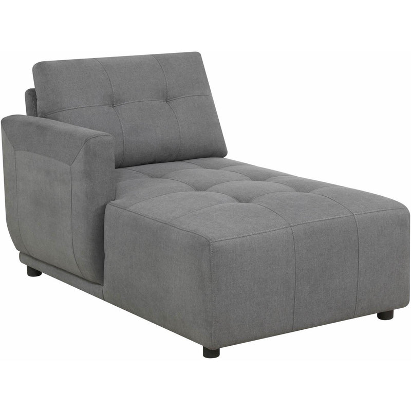  Elements International Armani LSF Chaise Modular 6 pc Sectional Charcoal IMAGE 4