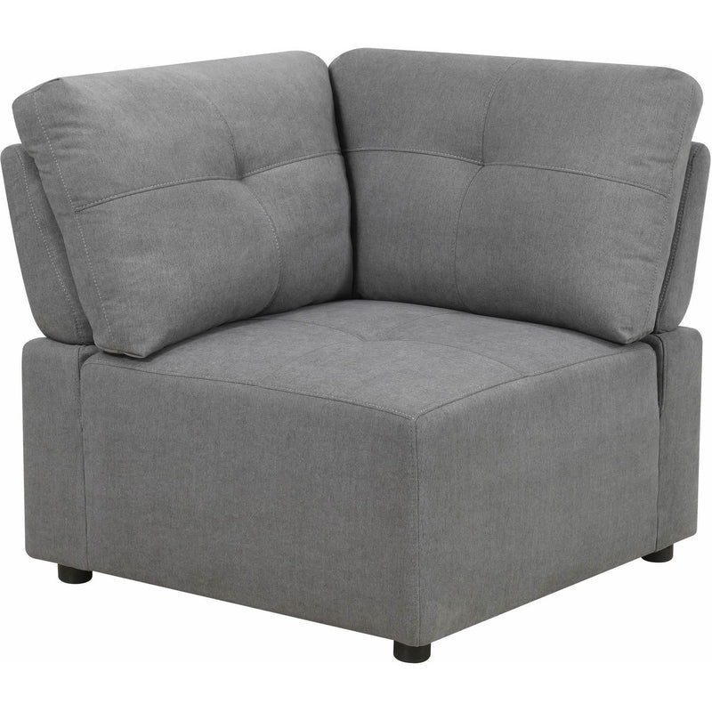  Elements International Armani LSF Chaise Modular 6 pc Sectional Charcoal IMAGE 8