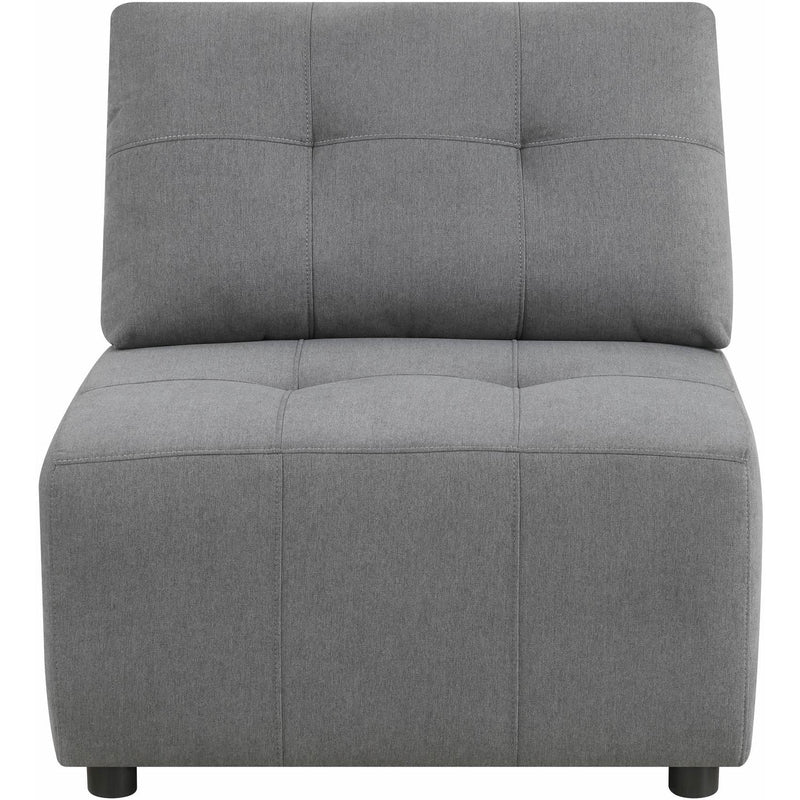  Elements International Armani LSF Chaise Modular 6 pc Sectional with Ottoman Charcoal IMAGE 8