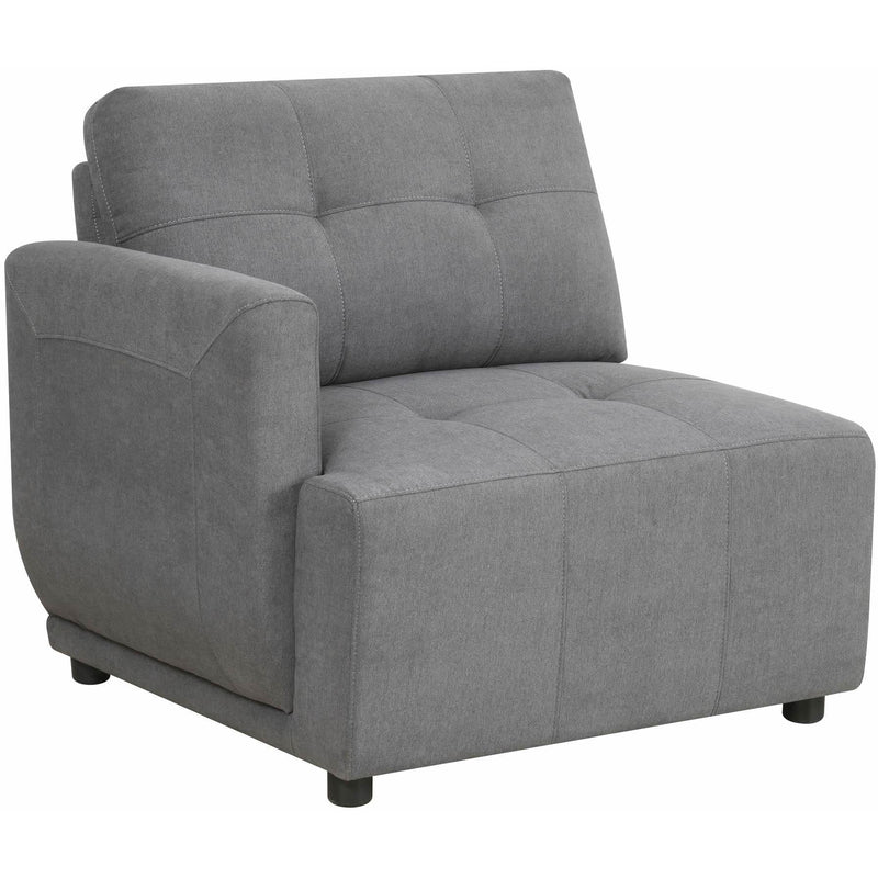  Elements International Armani RSF Chaise Modular 6 pc Sectional with Ottoman Charcoal IMAGE 4