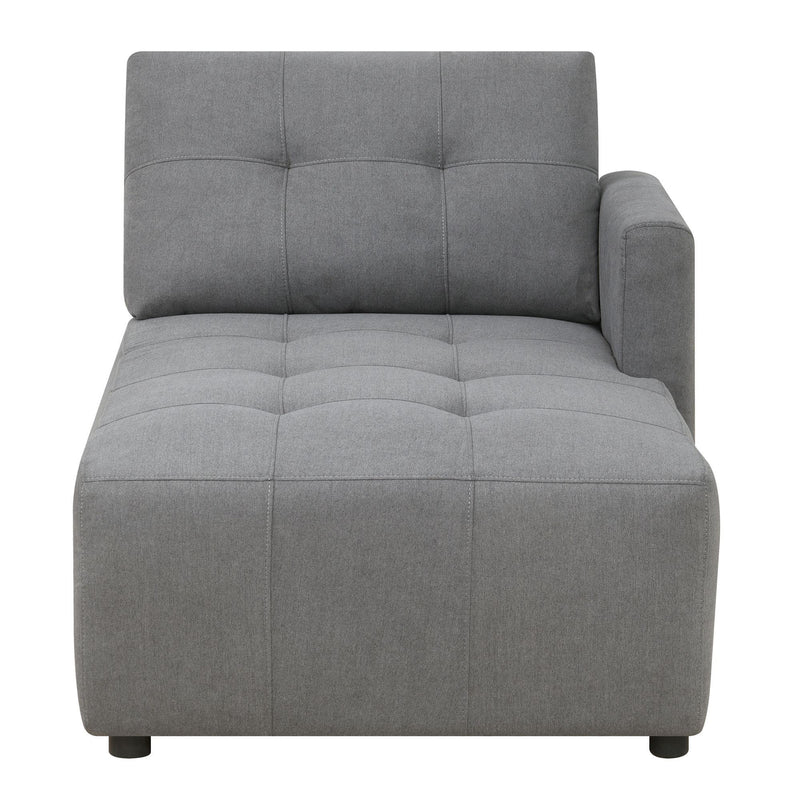  Elements International Armani RSF Chaise Modular 6 pc Sectional with Ottoman Charcoal IMAGE 7