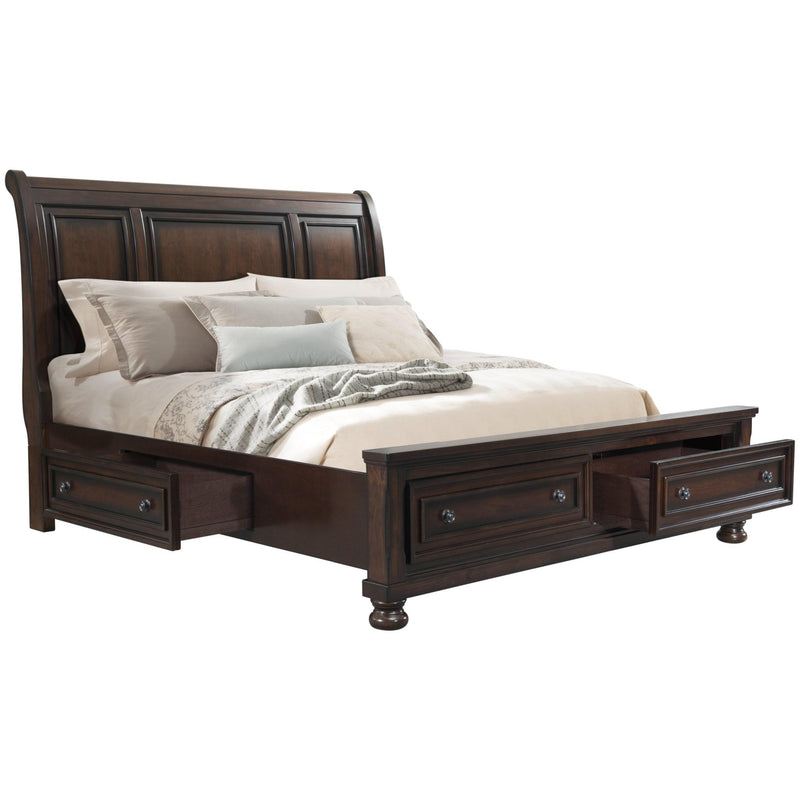 Elements International Kingston King Bed W/Storage Footboard and Storage Rails IMAGE 2