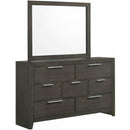  Elements International Malika Dresser & Mirror Grey IMAGE 1
