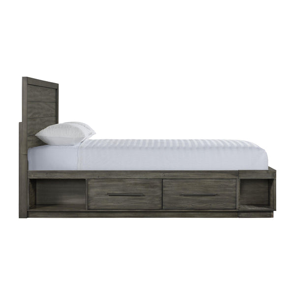  Elements International Elation Queen Storage Bed Complete (Four Dr Storage) IMAGE 1