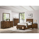  Elements International Warner Twin Platform Storage Bed in Chestnut IMAGE 8