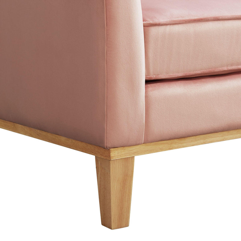  Elements International Palmer Chair Blond Ash Distressed Wood Royale Blush IMAGE 6