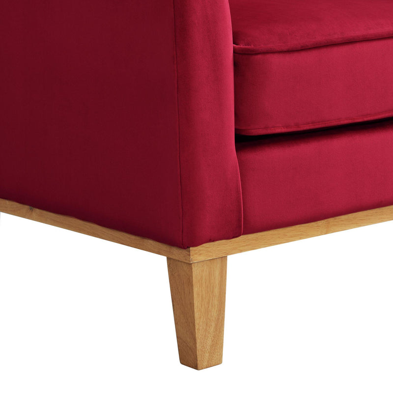  Elements International Palmer Chair Blond Ash Distressed Wood Royale Ruby IMAGE 6