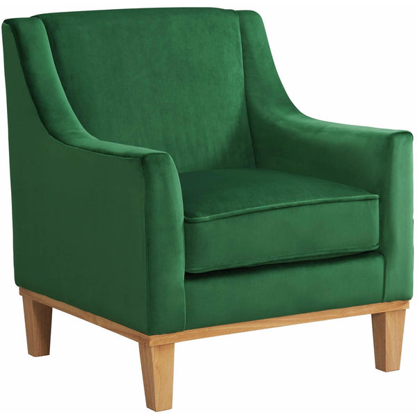  Elements International Palmer Chair Blond Ash Distressed Wood Royale Kelly Green IMAGE 1