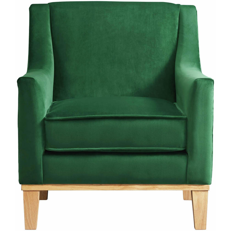  Elements International Palmer Chair Blond Ash Distressed Wood Royale Kelly Green IMAGE 2