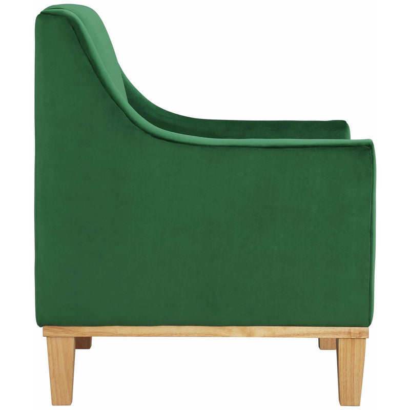  Elements International Palmer Chair Blond Ash Distressed Wood Royale Kelly Green IMAGE 3