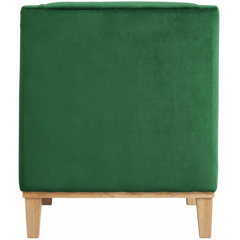  Elements International Palmer Chair Blond Ash Distressed Wood Royale Kelly Green IMAGE 4
