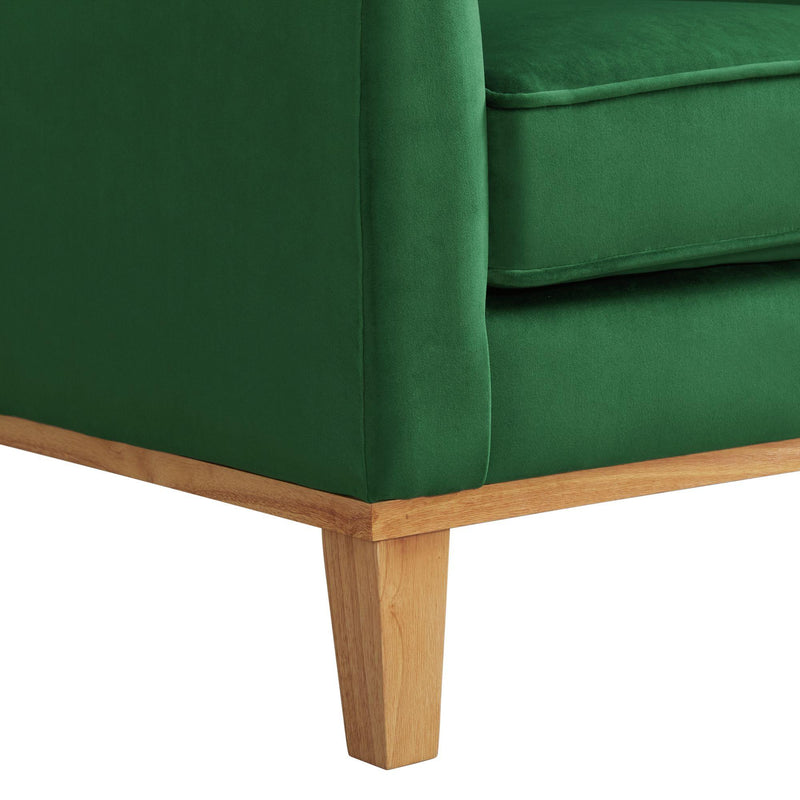  Elements International Palmer Chair Blond Ash Distressed Wood Royale Kelly Green IMAGE 6