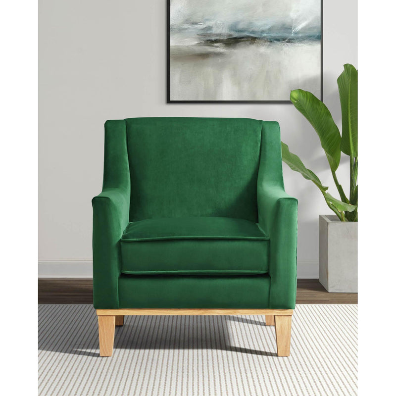  Elements International Palmer Chair Blond Ash Distressed Wood Royale Kelly Green IMAGE 7