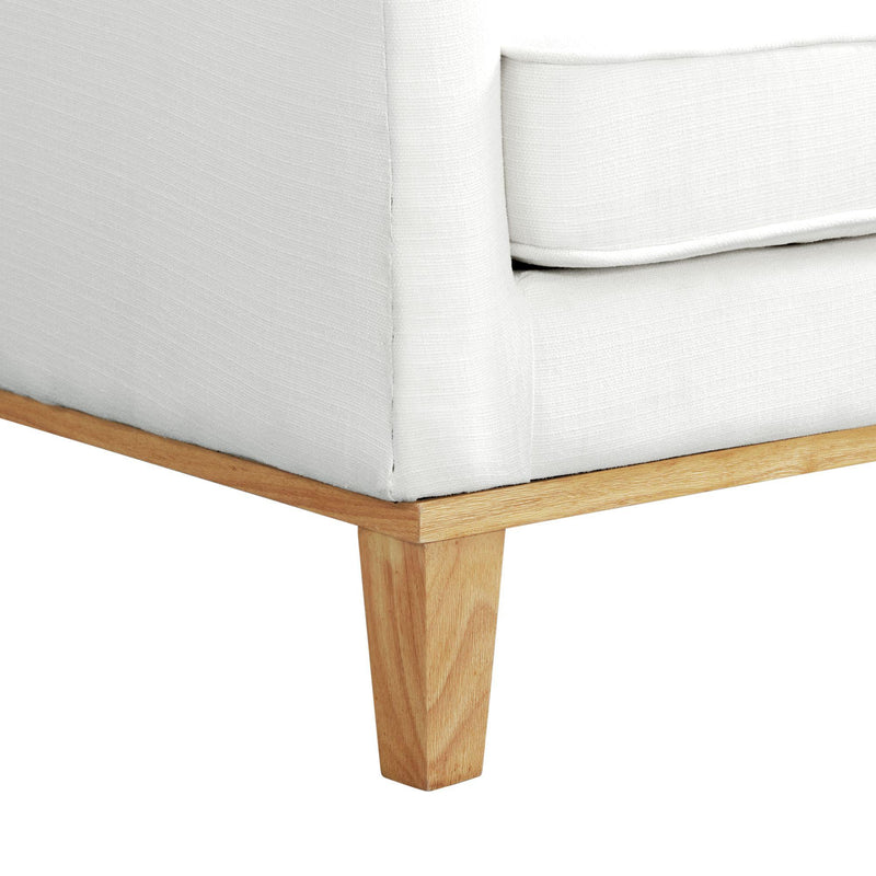  Elements International Palmer Chair Blond Ash Distressed Wood Garrison Cotton IMAGE 5