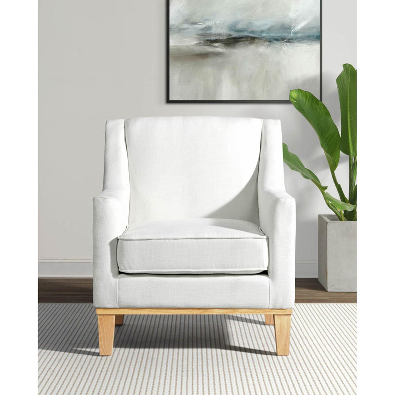  Elements International Palmer Chair Blond Ash Distressed Wood Garrison Cotton IMAGE 7