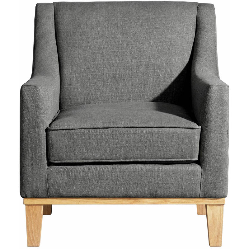  Elements International Palmer Chair Blond Ash Distressed Wood Garrison Charcoal IMAGE 2
