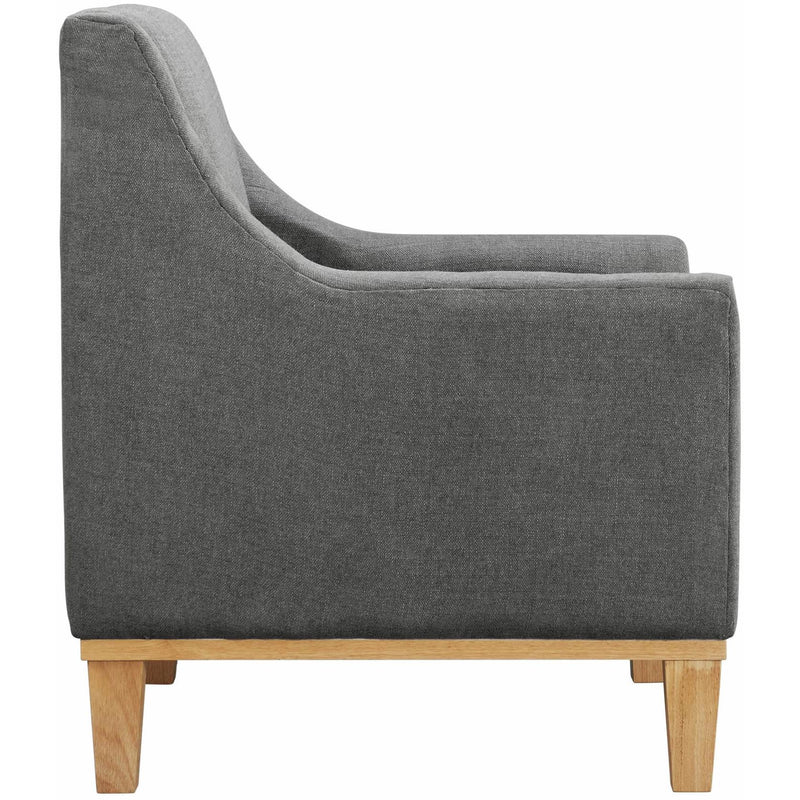  Elements International Palmer Chair Blond Ash Distressed Wood Garrison Charcoal IMAGE 3