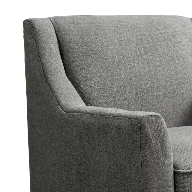  Elements International Palmer Chair Blond Ash Distressed Wood Garrison Charcoal IMAGE 5