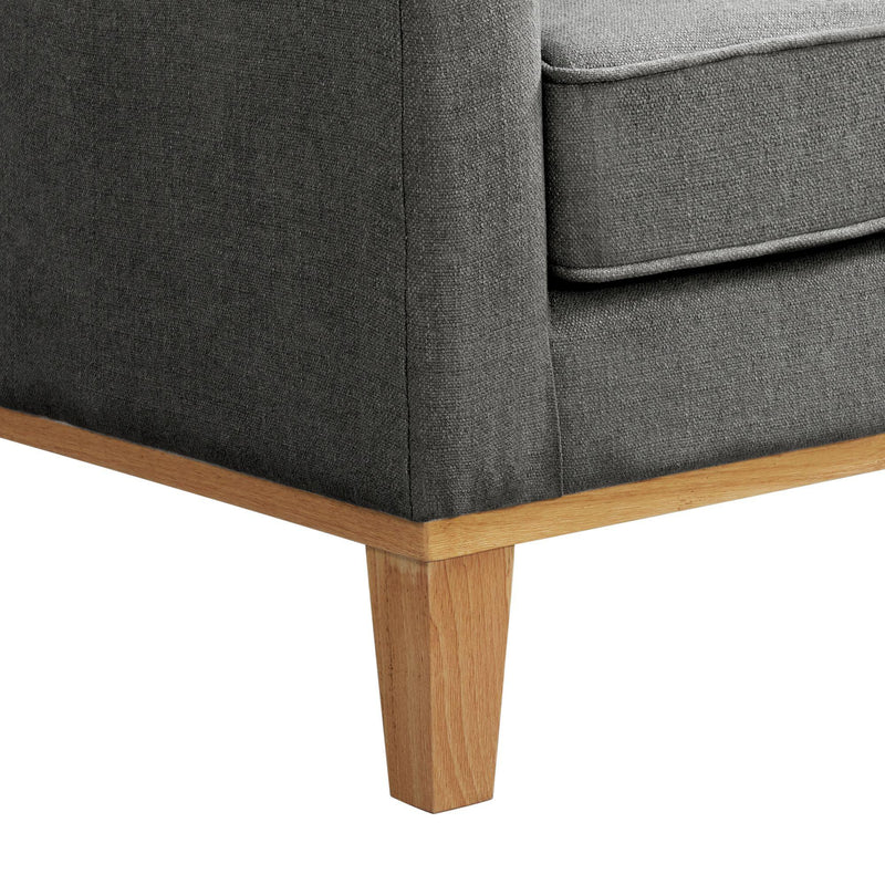  Elements International Palmer Chair Blond Ash Distressed Wood Garrison Charcoal IMAGE 6