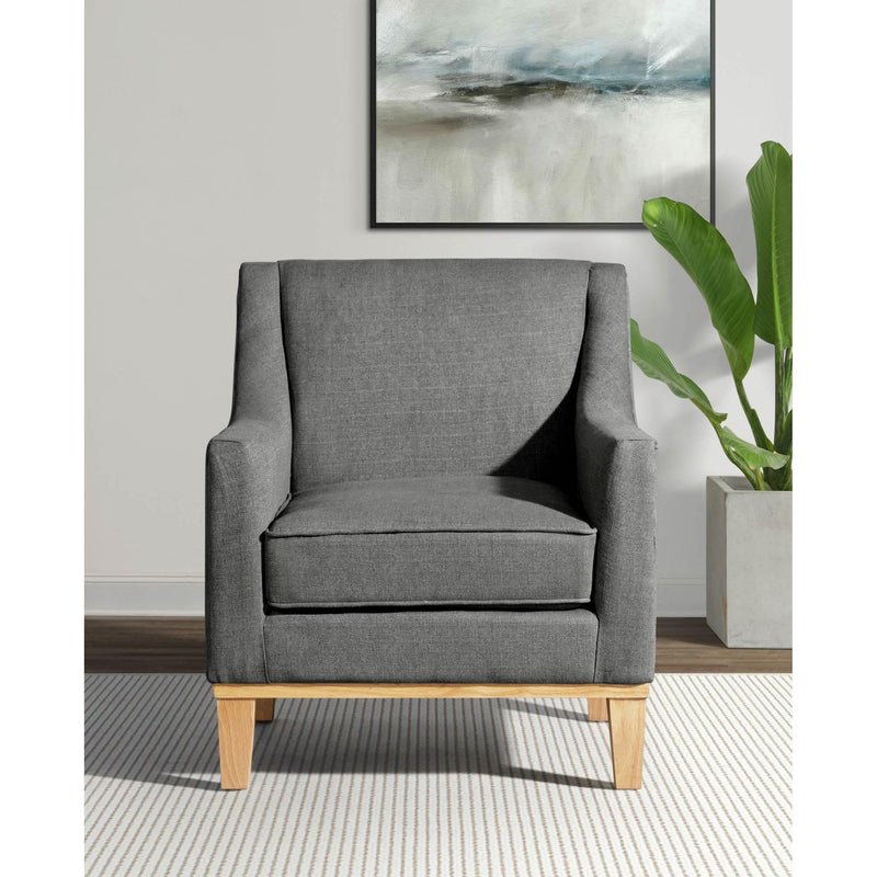  Elements International Palmer Chair Blond Ash Distressed Wood Garrison Charcoal IMAGE 7