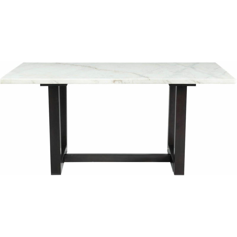  Elements International Felicia Dining Table W/White Marble Top Dark IMAGE 2