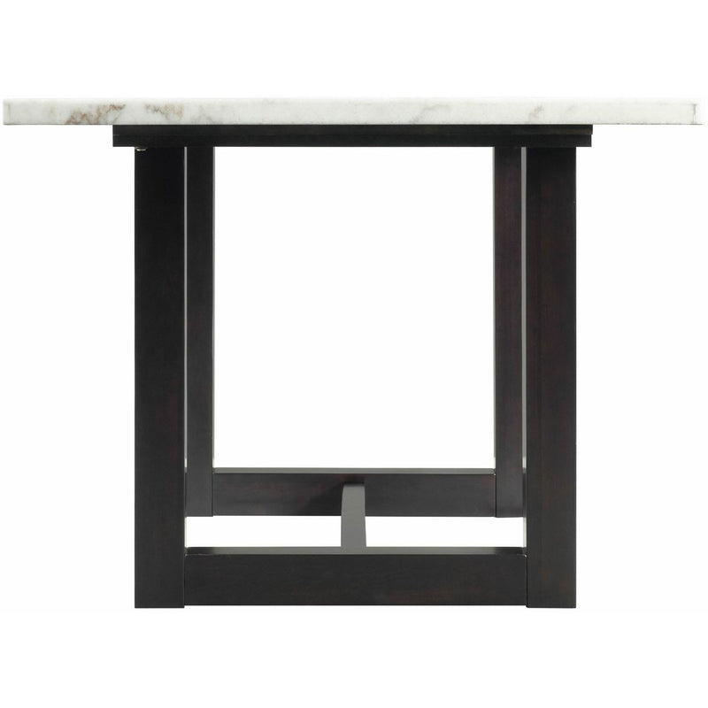  Elements International Felicia Dining Table W/White Marble Top Dark IMAGE 3