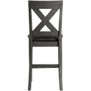  Elements International Alex Counter Side Chair W/Black PU Grey IMAGE 4