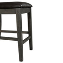  Elements International Alex Counter Side Chair W/Black PU Grey IMAGE 7