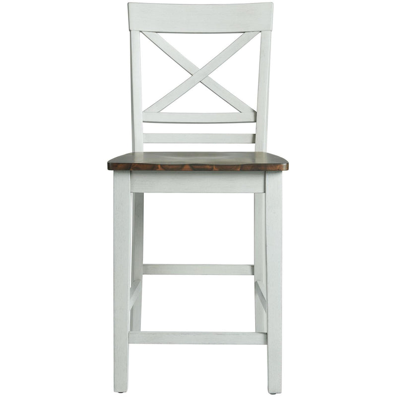  Elements International El Paso Counter Side Chair With Cream/Natural IMAGE 2
