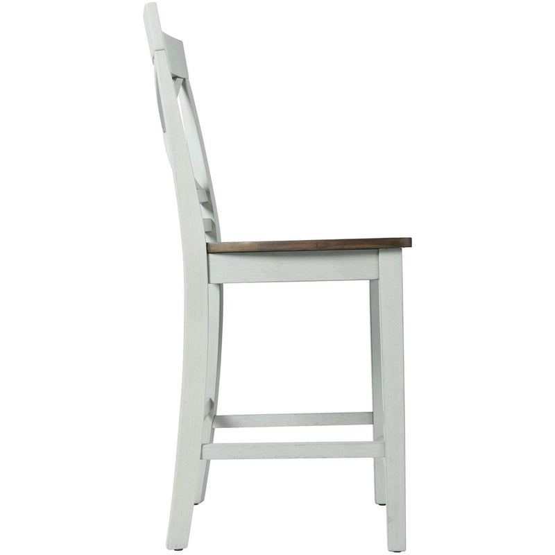  Elements International El Paso Counter Side Chair With Cream/Natural IMAGE 3