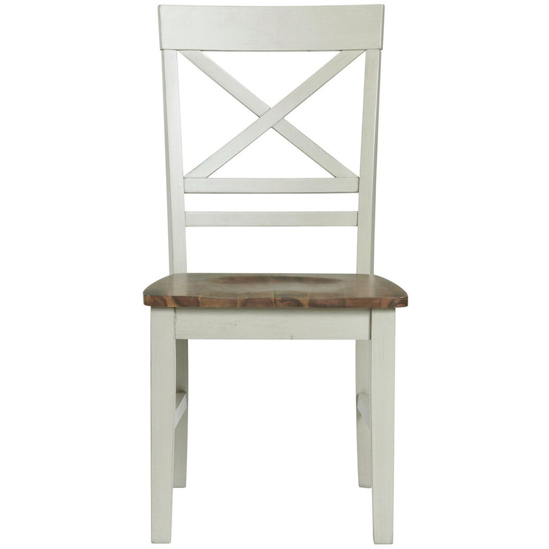  Elements International El Paso Dining Side Chair With Cream/Natural IMAGE 2