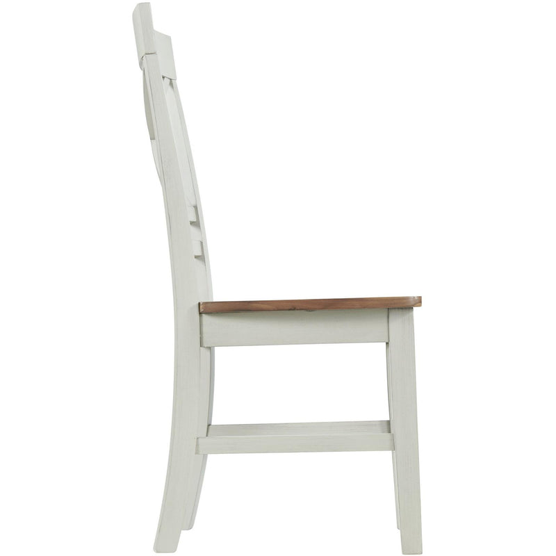  Elements International El Paso Dining Side Chair With Cream/Natural IMAGE 3