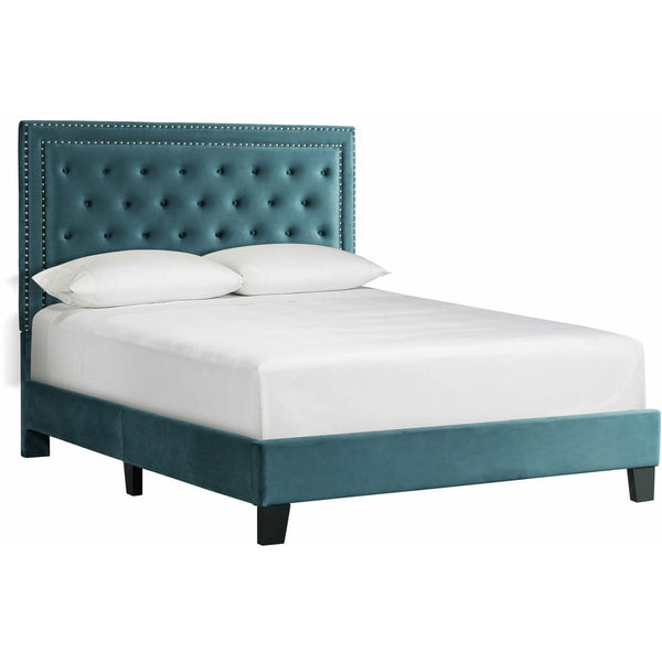  Elements International Tiffany Queen Bed in Broadway Marine Blue IMAGE 1